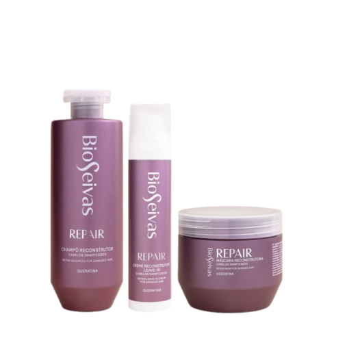 Bioseivas Repair Pack (Shampoo 300ml+Creme Reconstrutor 100ml+Máscara 250ml)