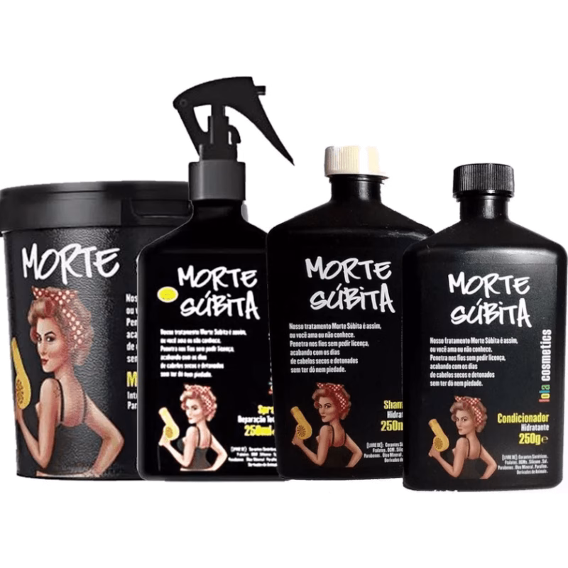 Lola Gama Completa (Shampoo 250ml + Condicionador 250ml + Máscara 450g + Spray 250ml)