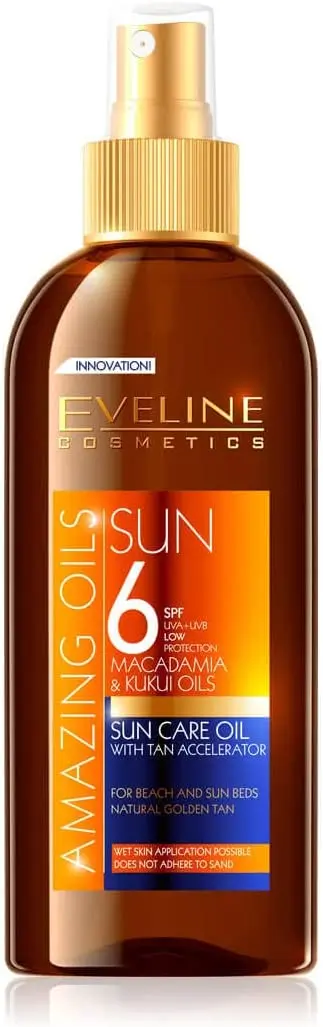 Eveline Amazing Oils Dry Sun Care With Tan Accelerator 6 150ml