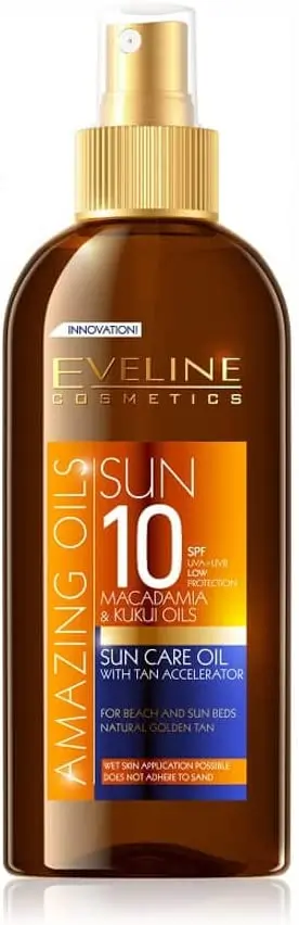Eveline Amazing Oils Dry Sun Care With Tan Accelerator 10 150ml