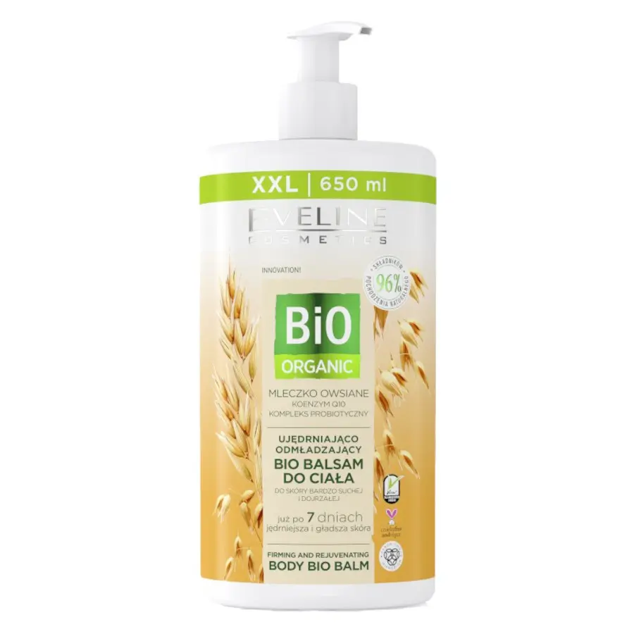 Eveline Bio Organic Firming&Moisturizing/Rejuvenating Body Balm Oat Milk 650ml