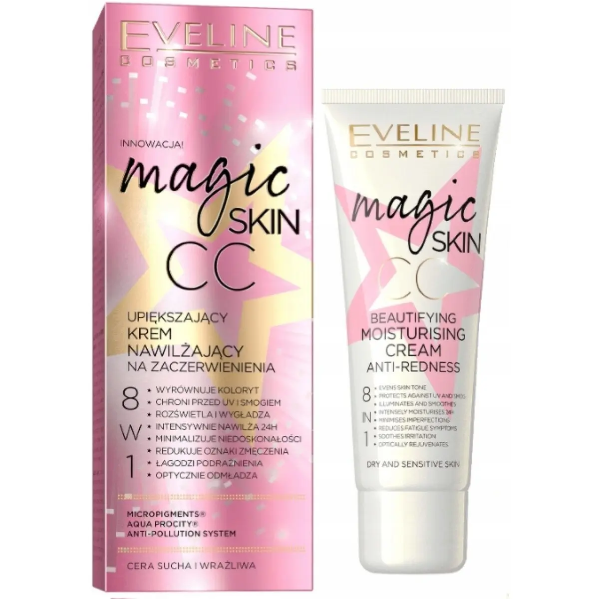 Eveline Magic Skin CC Moisturising Cream Anti-Redness 8In1