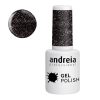 Andreia - Verniz Gel 244 Preto Com Glitter Multicolor