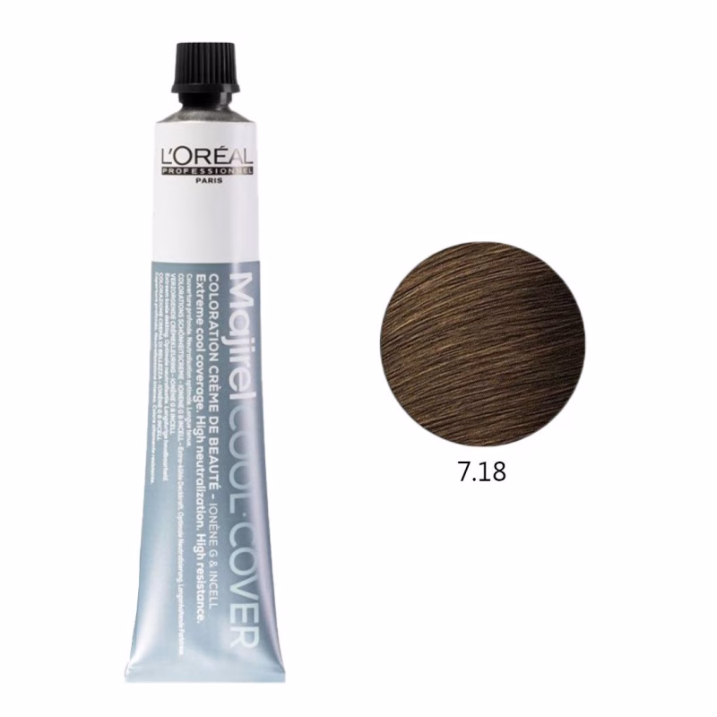 Majirel Cool Cover 7.18 Moca 50ml Loreal Profissional