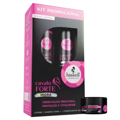 Kit HASKELL Cavalo Forte Hidra Shampoo 500ml Condicionador 300ml + OFERTA MASCARA 50g