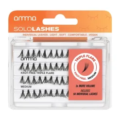 Amma Sololashes Pestanas Postiças Sem Nó Triple Flare M