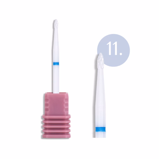 Prepara as cutículas com a ponteira de cutículas INOCOS. A Broca de Cutículas é revestida em cerâmica e com grão