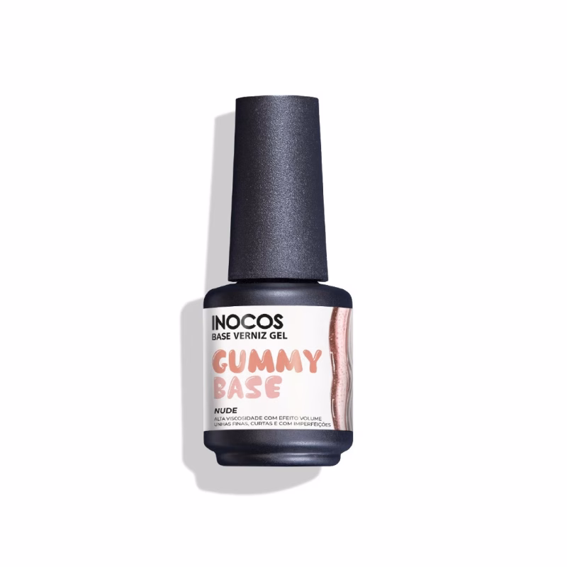 Gummy Base Nude Base de Verniz Gel Vegan de Alta Viscosidade com efeito Volume. A sua viscosidade mais espessa ofereçe às unhas uma maior resistência. Ideal para clientes com unhas finas, curtas e com imperfeições. Produto Soak Off (UV 120s|LED 60s)