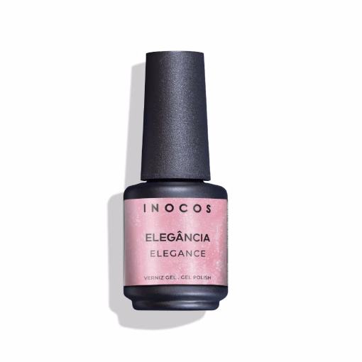 INOCOS - Verniz Gel Elegância Apresentamos-te o Verniz Gel INOCOS Elegância da Coleção Atitude Rosa. Cor Rosa Pálido Cintilante. Detalhes: Verniz Gel Vegan Quantidade: 15ml Modo de uso: Após a aplicação da Base, aplica uma ou duas camadas finas de Verniz Gel. Catalisa em Lâmpada UV (120s) ou LED (60s).
