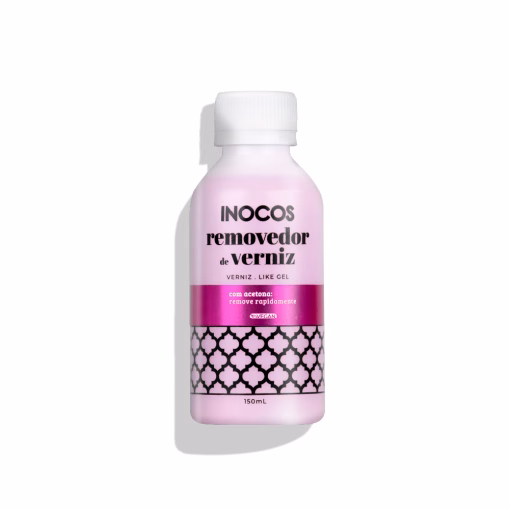 Removedor de Verniz INOCOS 150ml REF. 91.12.018 O Removedor de Verniz INOCOS 150ml com Acetona remove rapidamente o verniz das unhas. Detalhes: Produto Vegan Quantidade: 150ml Utilizar em Verniz Clássico ou Like Gel