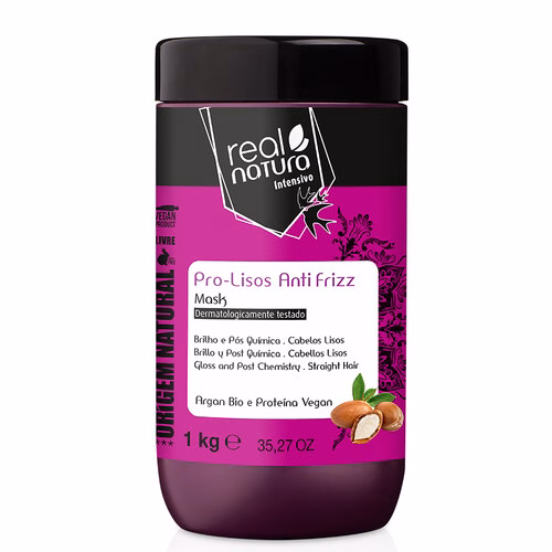 Real Natura Máscara Capilar Int Pro Lisos Anti Frizz 1kg