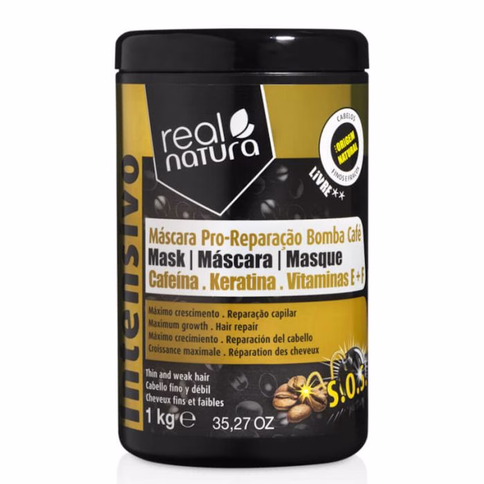 Real Natura Máscara Sem Sal Pro-Reparação Bomba Café 1kg