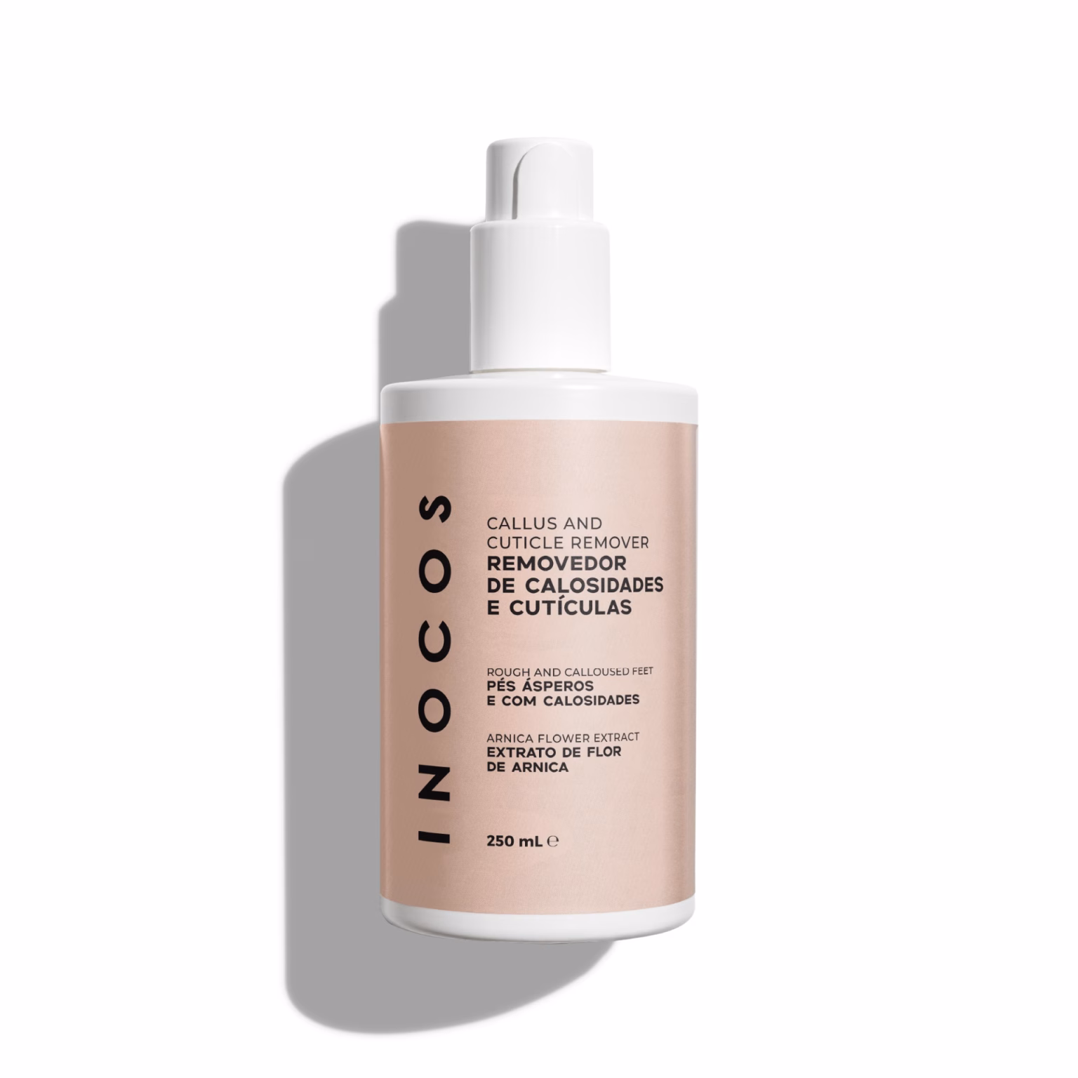 INOCOS - Removedor de Calosidades e Cutículas INOCOS 250ml O Removedor de Calosidades e Cutículas é enriquecido com extrato de flor e arnica. Ideal para pés ásperos e com calosidades. Detalhes: Produto Vegan Quantidade: 250ml