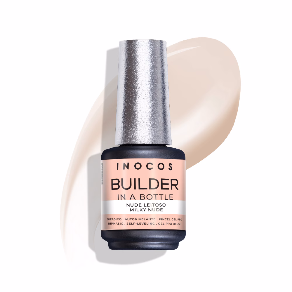 Gel de Construção Autonivelante e Bifásico de Média Viscosidade Cor de Builder in a Bottle Nude Leitoso Apresentamos-te o Builder In a Bottle Nude Leitoso, um gel de construção de média viscosidade. É autonivelante e bifásico que atua como base e construtor. O Gel INOCOS é ZERO aquecimento! O seu Pincel Gel Pro permite que o Gel seja colocado de forma simples e rápida. Detalhes: Produto Vegan Quantidade: 15ml UV 120s | LED 60s