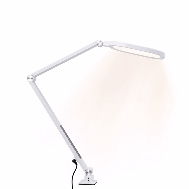 Glow Pro Nail Desk Lamp INOCOS REF. 93.04.026 Apresentamos-te o candeeiro de estética Glow Pro Nail Desk Lamp. O Glow Pro Nail Desk Lamp é ideal para fotografia e vídeo, com intensidade de luz ajustável e temporizador automático. Detalhes: 15W Braço flexível 3 Cores LED 10 Intensidades LED Painel Touch Suporte de fixação à mesa