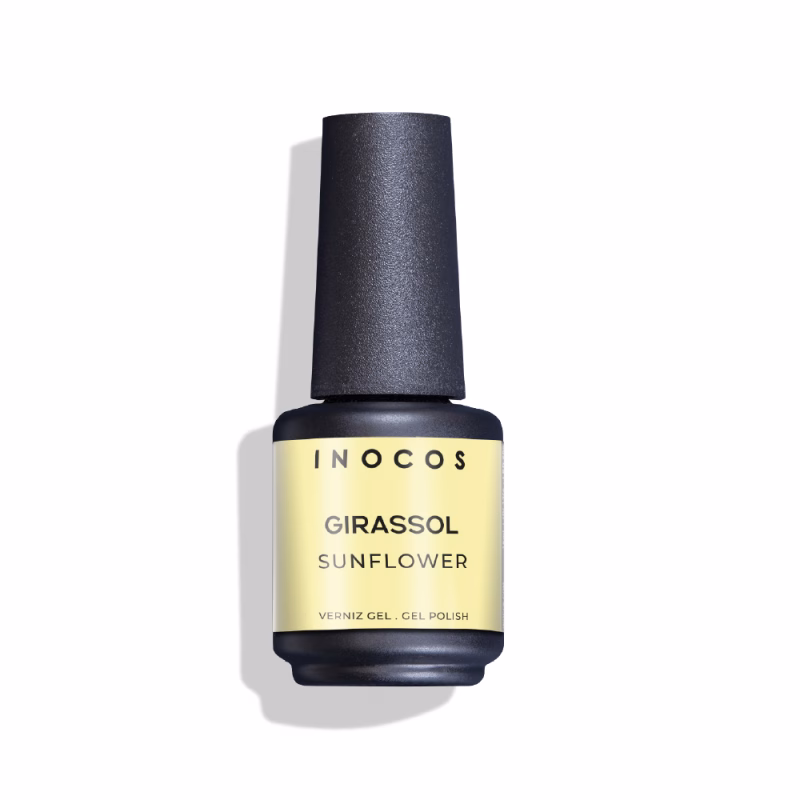 INOCOS - Verniz Gel INOCOS Girassol Verniz Gel Amarelo com fórmula duradoura e pigmentada REF. 91.18.380 Apresentamos-te o Verniz Gel INOCOS Girassol da Coleção Flora Collection. Cor Amarelo. Detalhes: Verniz Gel Vegan & Cruelty Free Quantidade: 15ml Modo de uso: Após a aplicação da Base, aplica uma ou duas camadas finas de Verniz Gel. Catalisa em Lâmpada UV (160s) ou LED (60s).