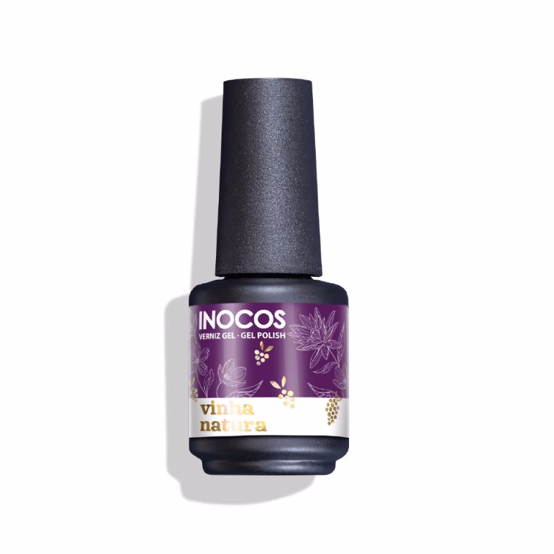 Verniz Gel Violeta com fórmula duradoura e pigmentada REF. 91.18.409 Apresentamos-te o Verniz Gel INOCOS Vinha Natura da Coleção Natura Lovers Wine Edition. Cor Violeta. Detalhes: Verniz Gel Vegan & Cruelty Free Quantidade: 15ml Modo de uso: Após a aplicação da Base, aplica uma ou duas camadas finas de Verniz Gel. Catalisa em Lâmpada UV (160s) ou LED (60s).