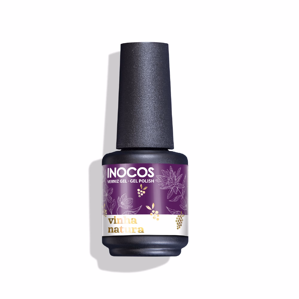 Verniz Gel Violeta com fórmula duradoura e pigmentada REF. 91.18.409 Apresentamos-te o Verniz Gel INOCOS Vinha Natura da Coleção Natura Lovers Wine Edition. Cor Violeta. Detalhes: Verniz Gel Vegan & Cruelty Free Quantidade: 15ml Modo de uso: Após a aplicação da Base, aplica uma ou duas camadas finas de Verniz Gel. Catalisa em Lâmpada UV (160s) ou LED (60s).