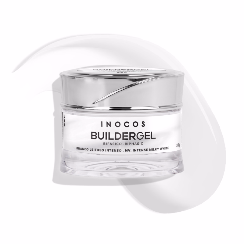 Gel de Construção Autonivelante e Bifásico de Média Viscosidade REF. 81.01.044 Cor de Builder Gel Branco Leitoso Intenso 30g O Builder Gel Branco Leitoso Intenso é perfeito para uma construção super resistente. Com uma espessura densa, este gel é bifásico e de média viscosidade. Detalhes: Produto Vegan Quantidade: 30g UV 120s | LED 60s