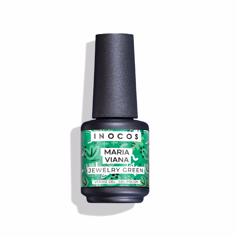 REF. 91.18.477 Apresentamos-te o Verniz Gel INOCOS Maria Viana da Coleção As Marias. Cor Verde Esmeralda Detalhes: Verniz Gel Vegan Quantidade: 15ml Modo de uso: Após a aplicação da Base, aplica uma ou duas camadas finas de Verniz Gel. Catalisa em Lâmpada UV (120s) ou LED (60s). PRECAUÇÕES: USO PROFISSIONAL. EVITAR CONTACTO COM A PELE, PODE PROVOCAR REAÇÃO ALÉRGICA. LER AS INSTRUÇÕES DE USO. MANTER FORA DO ALCANCE DAS CRIANÇAS. ARMAZENAR FECHADO, SEM EXPOSIÇÃO À LUZ.
