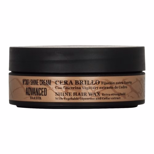 TAHE - ADVANCED BARBER SHINE CREAM Nº301 100ML Fixação extra forte Cera de brilho para o todo os tipos de cabelo Ideal para cabelos curtos ou médios. De acabamento flexível, brilhante e de grande versatilidade nos acabamentos e estilos com a máxima duração. Elimina-se facilmente com champô. Retirar uma pequena quantidade com a ponta dos dedos e aquecer ligeiramente. Aplicar sobre o cabelo seco e dar o estilo desejado. Pode definir mechas com os dedos ou passar um pente para dar o estilo desejado Evitar o contacto com os olhos. 