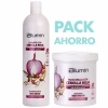 TAHE - BLUMIN PACK CEBOLA ROXA SHAMPOO 1000ML + MÁSCARA 700ML Shampoo: Regula e estimula o crescimento do cabelo. Uso diário. Recomendado para cabelos devitalizados com tendência oleosa, devido ao alto teor de enxofre, vitamina C, flavonoides e óleos essenciais naturais de alta eficácia e capacidade purificadora, antisséptica, antioxidante, antiirritante e estimulante do crescimento. Máscara: Revitalizante para cabelo seco. Nutre profundamente. Mascare altamente concentrados em nutrientes lipídicos e extrato de cebola para nutrir, hidratar profundamente, fornecer corpo, densidade e brilho a cabelos muito secos e descontrolados. Sem odor residual.