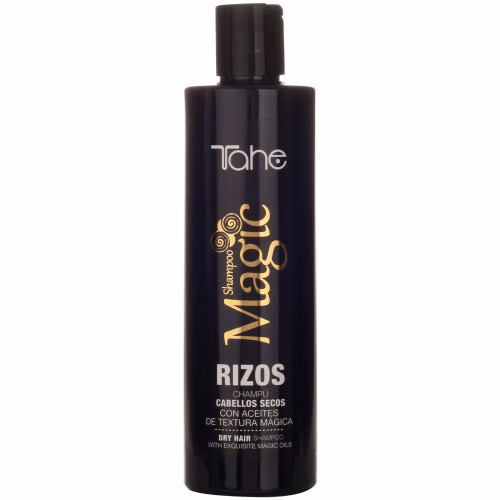 TAHE - MAGIC RIZOS SHAMPOO CABELOS SECOS 300ML Cabelos secos Champô Magic Rizos Fórmula de lavagem que hidrata intensamente a fibra capilar, da raiz às pontas, controla o encrespamento nos cabelos secos. Lave o cabelo massajando-o suavemente; deixe atuar uns instantes e enxague com água tépida.