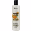 TAHE - MIRACLE GOLD ANTI FRIZZ SHAMPOO 300ML Milagre anti-frizz Com Queratina, óleo de Argão e extrato de Camomila. Fórmula suave, concebida para restaurar a fibra capilar, para melhorar a maneabilidade do cabelo, proporcionando em simultâneo luminosidade e suavidade. Controlo do encrespamento. De uso diário.  No cabelo molhado, aplicar a quantidade suficiente e massajar suavemente o cabelo e couro cabeludo. Passar abundantemente por água. 