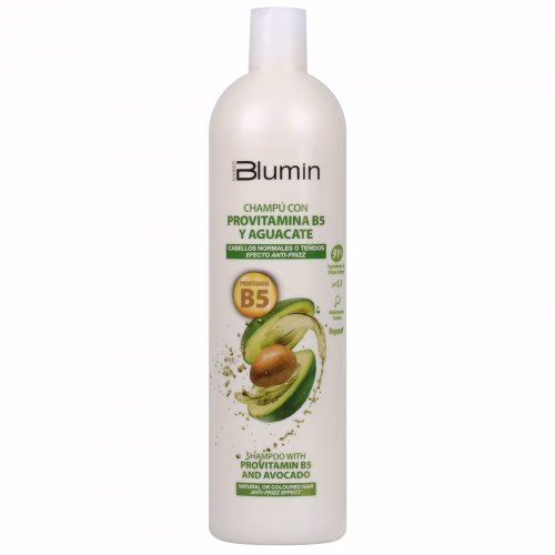 TAHE - BLUMIN SHAMPOO ABACATE E PROVITAMINA B5 1000ML Cabelos normais ou pintados Champô concentrado, repara e nutre as zonas danificadas da fibra capilar. Limpa e nutre intensamente o cabelo.  Vegan | pH 5,5 | 91% de ingredientes de origem natural | Medicamente testado Tamanhos disponíveis: 1000 ml
