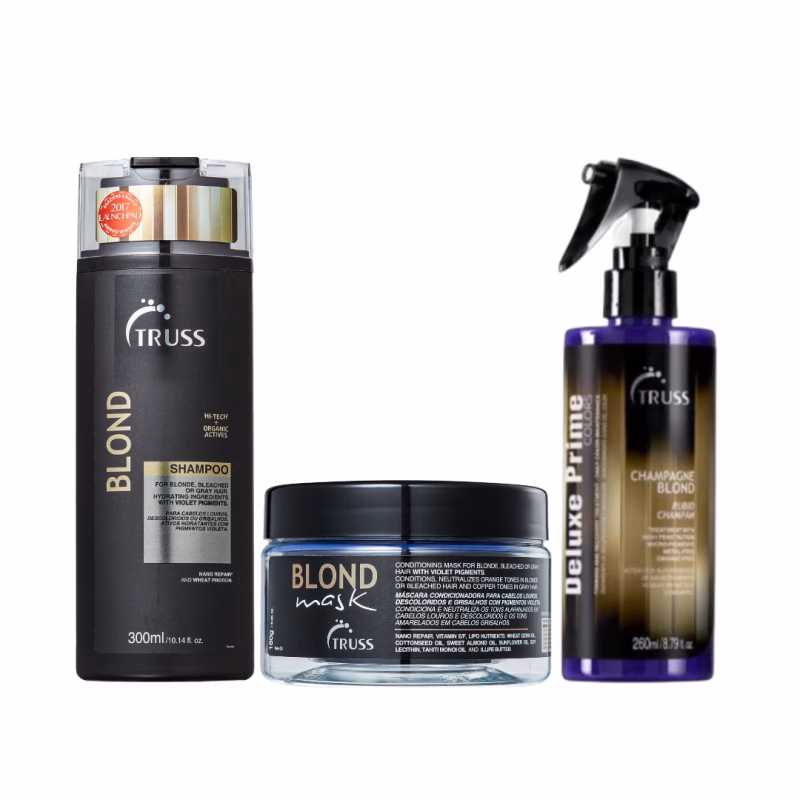 Truss Blond Shampoo 300ml+ Máscara 180g+ Máscara Liquida Blond 260 ml