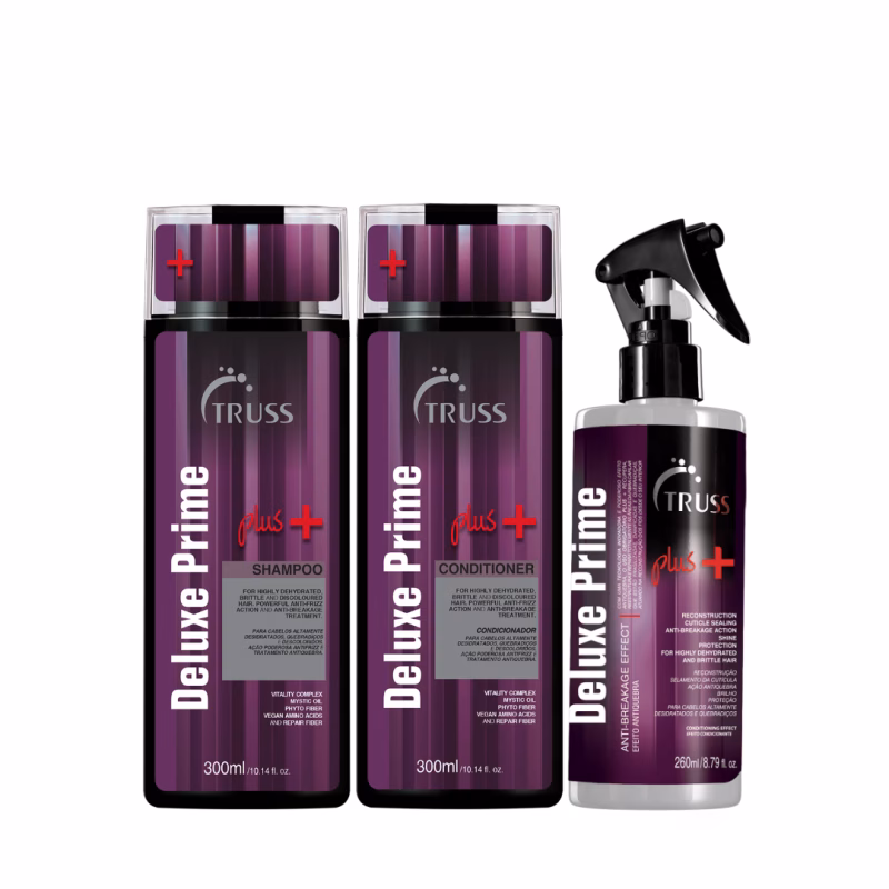Truss Deluxe Prime Plus Shampoo 300ml + Condicionador 300ml + Máscara Liquida 260ml
