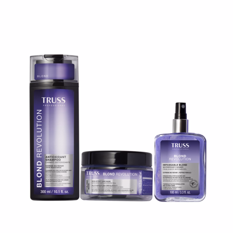 Truss Blond Revolution Shampoo 300ml+ Máscara 180g+ Impassible Blond 100ml