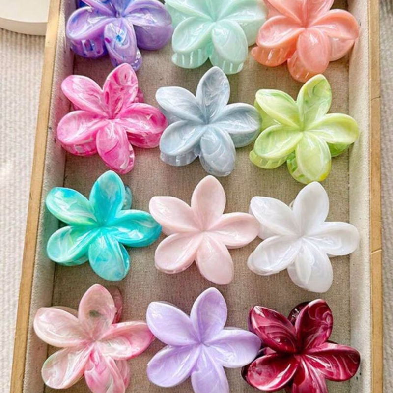 Mola para cabelo em formato de flor (conjunto 12 molas)