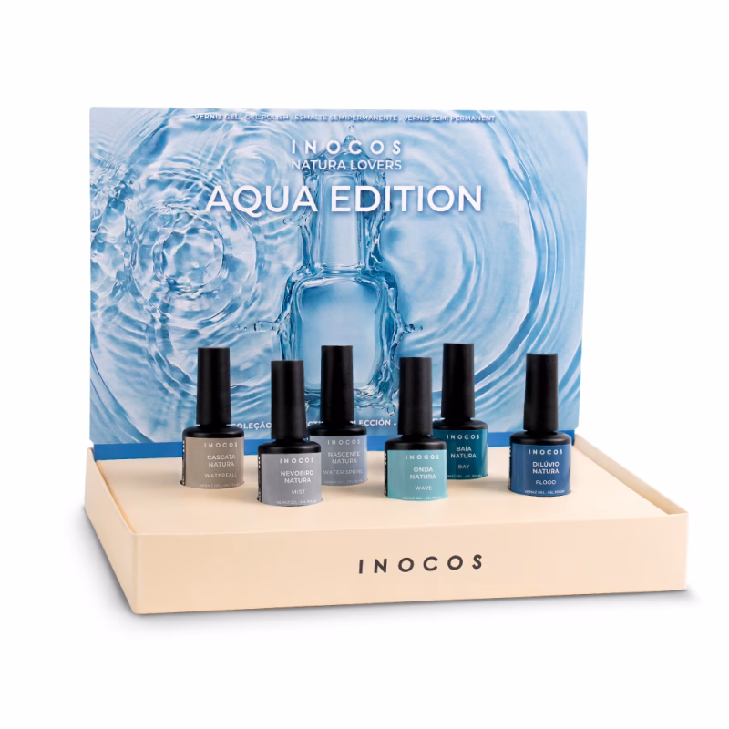 INOCOS - Box Verniz Gel Natura Lovers Aqua Edition Box INOCOS com a Coleção Natura Lovers Aqua Edition REF. 91.14.068 Deixa-te impressionar com a Coleção Natura Lovers Aqua Edition! A Box INOCOS inclui 6 cores de Verniz Gel, para que possas obter a coleção completa. Nota:Limitado ao stock existente.