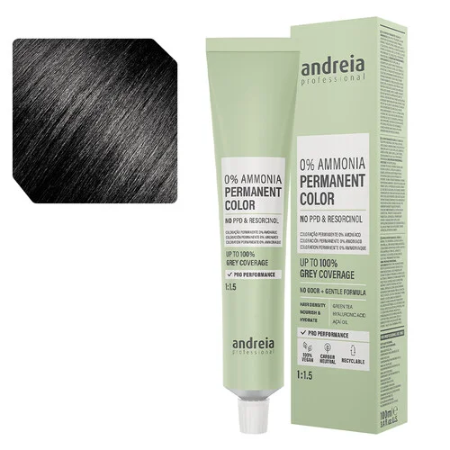 Andreia - Coloração Permanente 0% Amoníaco 2.0 Preto Natural