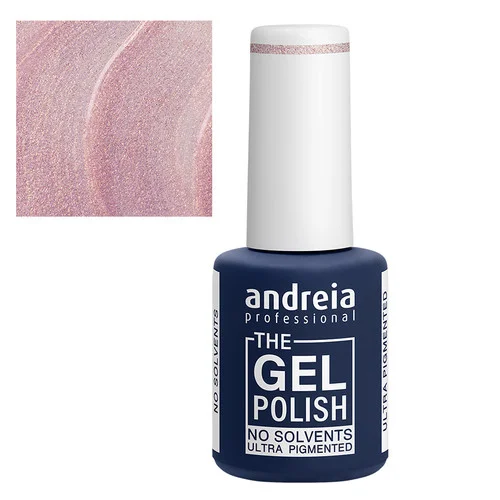 Andreia The Gel Polish - G04 Glitter Rosa E Dourado