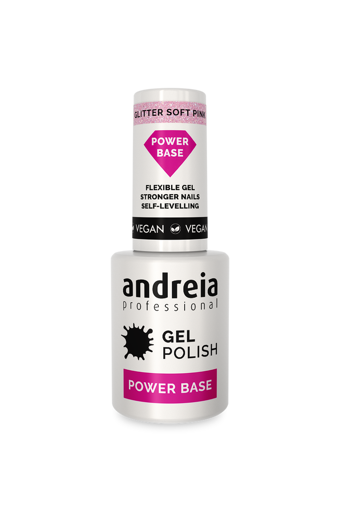 Andreia - Power Base Glitter Soft Pink