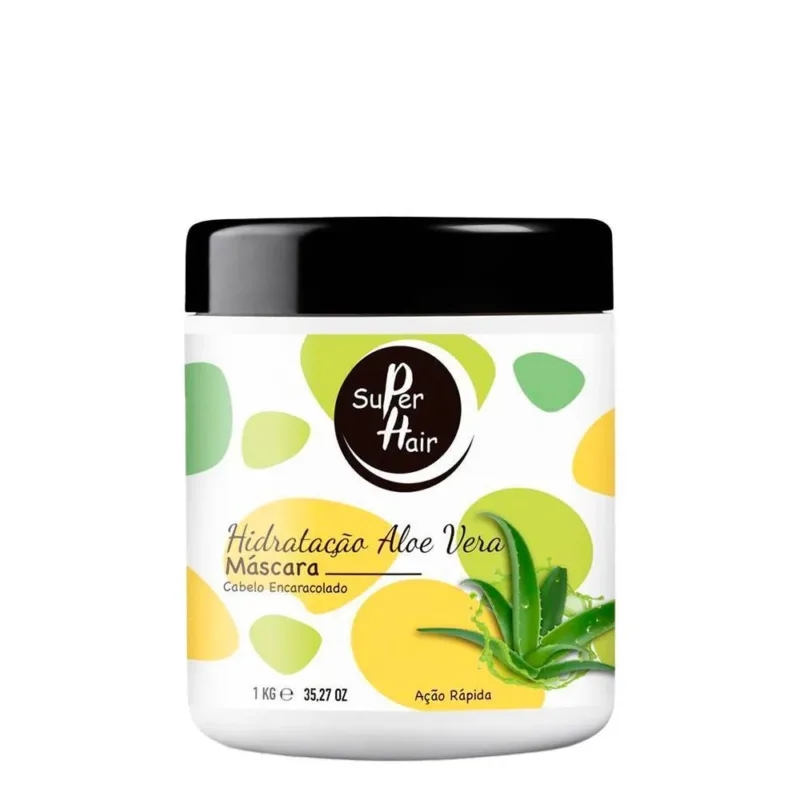 Super Hair Máscara Hidratação Aloe Vera Cabelo Encaracolado 1Kg