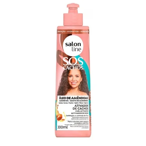 Salon Line - SOS ATIVADOR OLEO AMENDOAS CACHOS LEVES 300ML