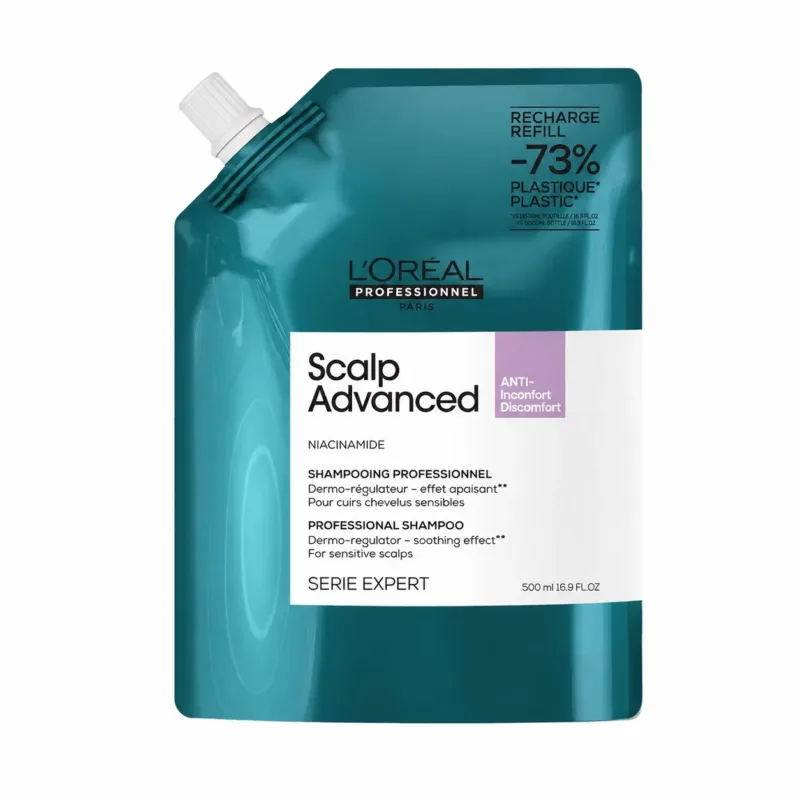 L’Oréal Scalp Advanced Antidesconforto Shampoo Reffil 500 ml