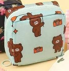 1 peça Bolsa Portátil de Armazenamento de pensos higiênicos