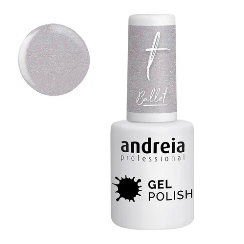 Andreia - Verniz Gel BA6 Glitter Transparente E Azul