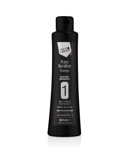 Real Natura Shampoo Sem Sal Puro Keratina 300ml
