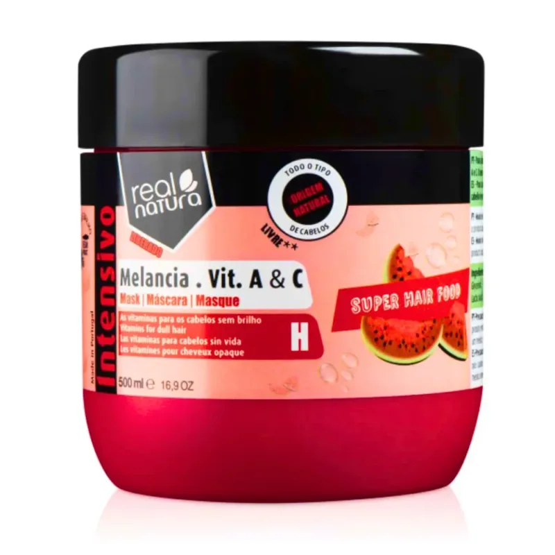 Real Natura Máscara Super Hair Food Melancia 500ml