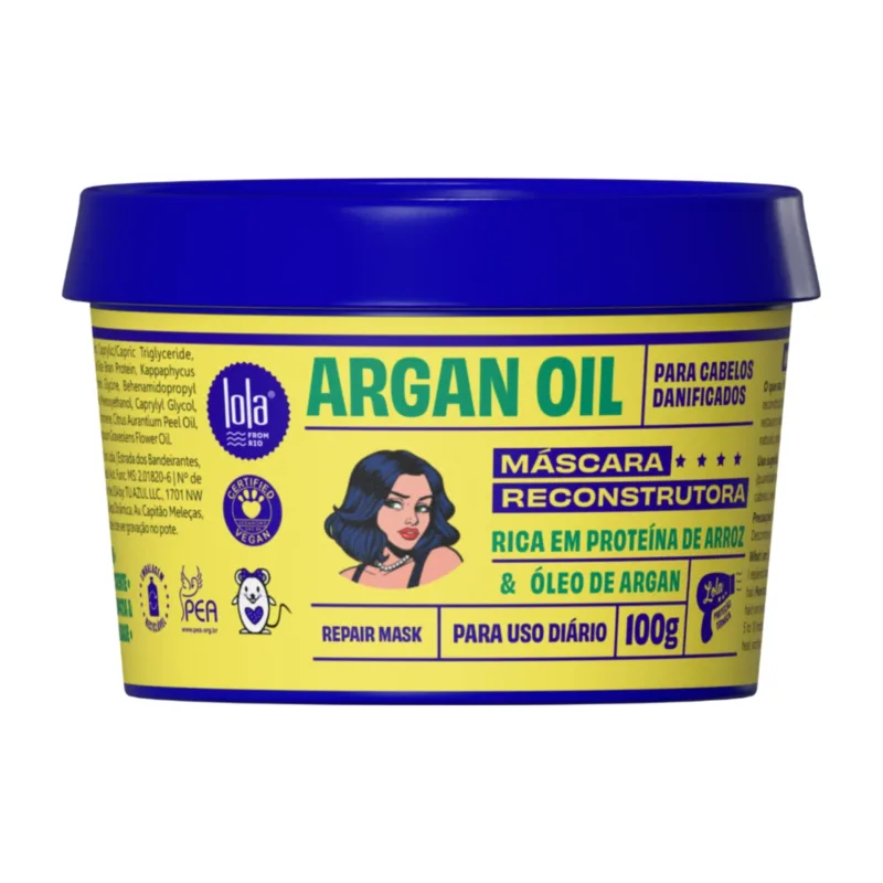 Lola Argan Oil Máscara Reconstrutora Proteína de Arroz 100g