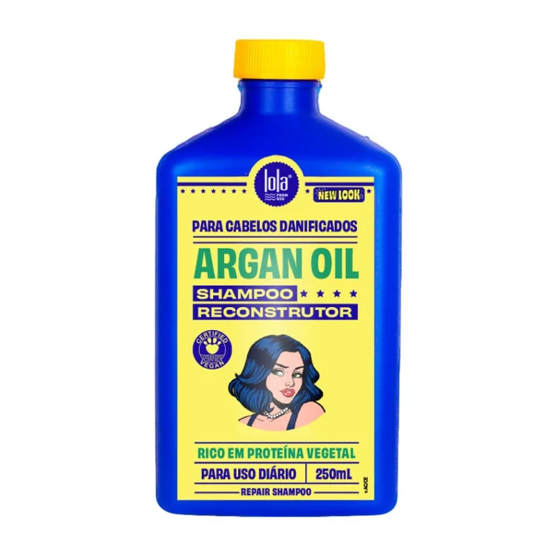Lola Argan Oil Shampoo Reconstrutor Sem Sulfatos 250ml - Lola Cosmetics