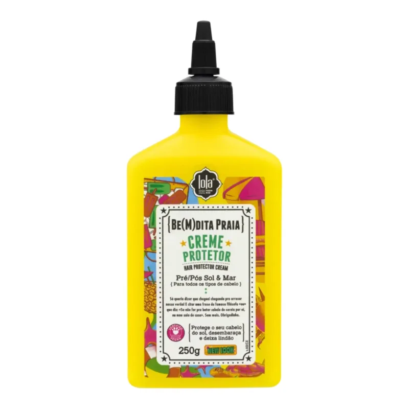 Lola Be(M)dita Praia Creme Protetor Capilar Pré e Pós Sol e Mar 250g