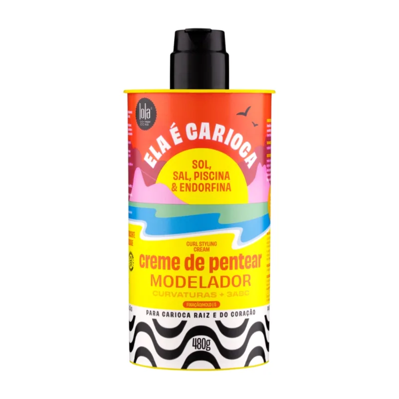 Lola Ela é Carioca Creme de Pentear Modelador Define Cachos 3ABC 480g
