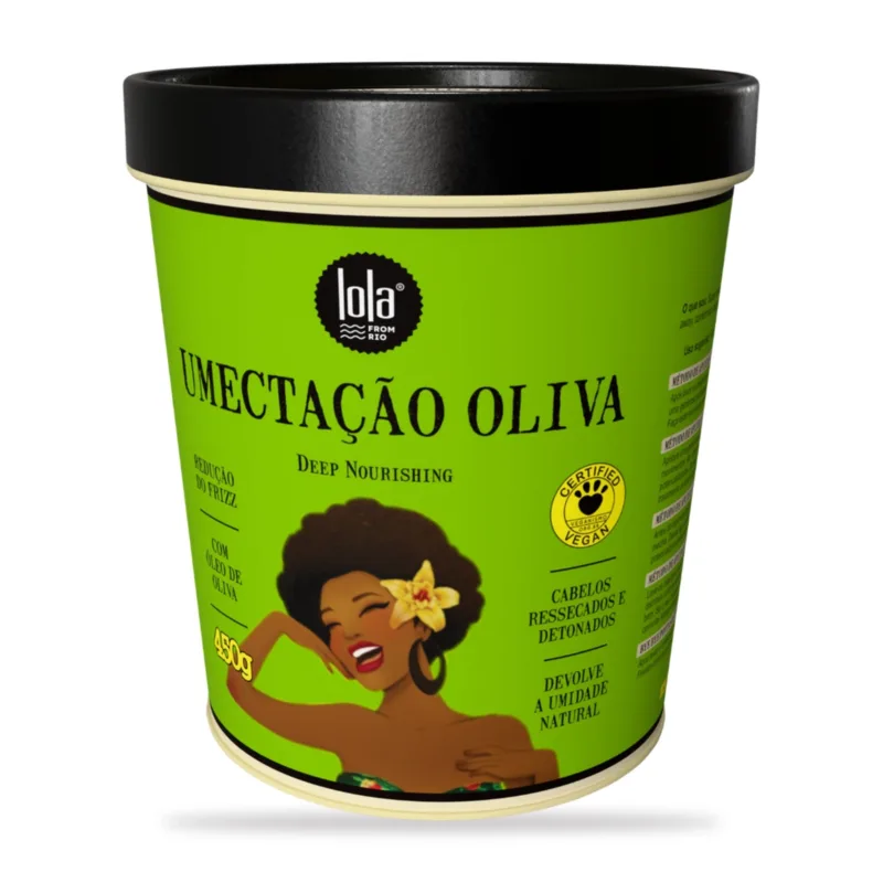 Lola Umectação Oliva Máscara de Umectação Redução do Frizz 450g