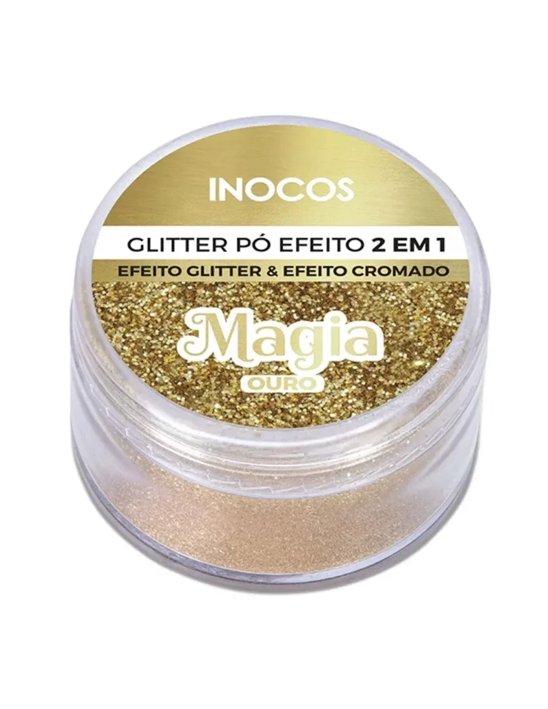 INOCOS - Pó GLITER MAGIA Ouro INOCOS 3g
